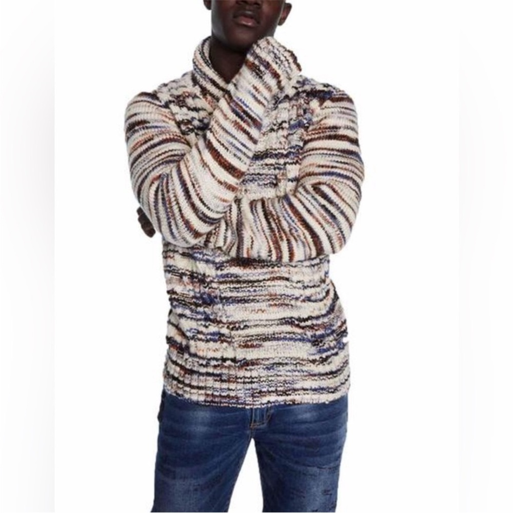 Desigual Multicolor Turtleneck Sweater for Men